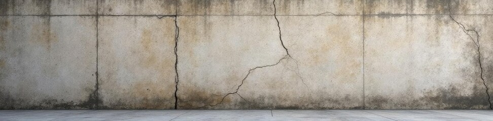Textured concrete wall with weathered stone edges and cracks, worn smooth in places ,  textured,  background,  concrete