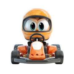 Cartoon Go-Kart Racer Ready to Compete!