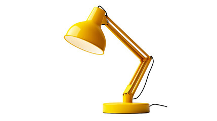 Bright yellow desk lamp with adjustable arm design