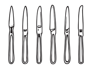 Surgical scalpel line art illustration design