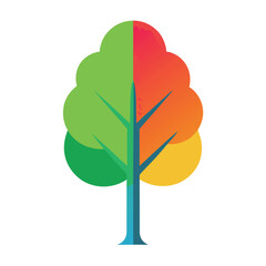 Tree-completely-separated-colorful-icon 