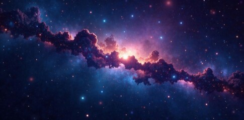 Fototapeta premium Dark vastness of cosmic space with stars and galaxies, universe, galaxy
