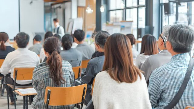 中高年の学び直し、セミナー会場