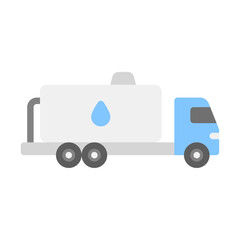 Water Truck flat Icon. Water Truck flat illustration
