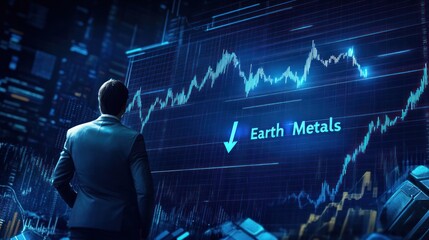 Analyst views falling earth metal prices; digital background