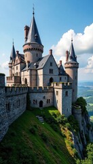 Fototapeta premium Historic castle walls and towers, wall, castle, medieval