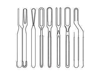 Tongue depressor line art simple design