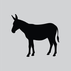 Donkey Black & White vector