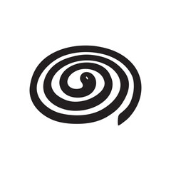 Silhouette of a Mosquito Repellent Coil