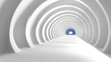 Obraz premium Abstract White Architectural Tunnel