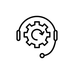 After sales support icon vector illustration web design element