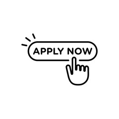 Apply now icon vector illustration web design element