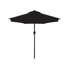 Silhouette of a Patio Umbrella with Crank Lift © Design Spread