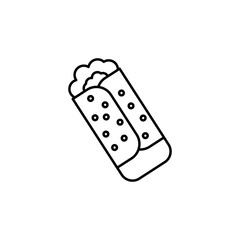 Burrito icon vector illustration web design element
