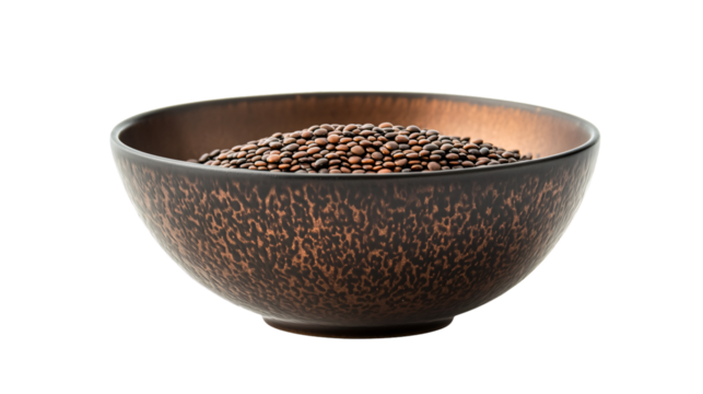 Silhouette of Urad Dal Lentil Beans in Bowl - Dark and Moody Food Photography