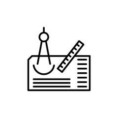 Construction plan icon vector illustration web design element