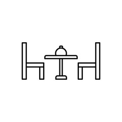 Dinner table icon vector illustration web design element
