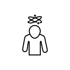 Dizziness icon vector illustration web design element