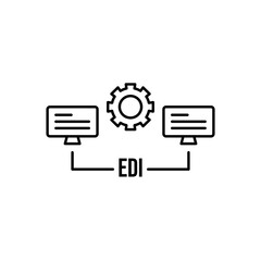 EDI icon vector illustration web design element