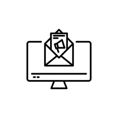 Email marketing icon vector illustration web design element