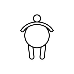 Fat man icon vector illustration web design element