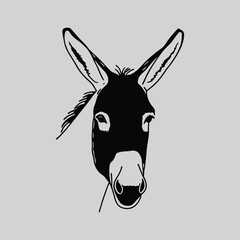 Illustration of a donkey with a smile
