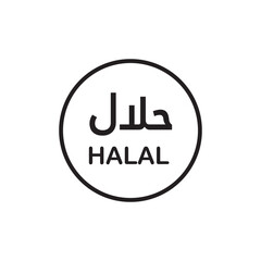 Halal food icon vector illustration web design element
