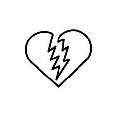 Heartbreak icon vector illustration web design element
