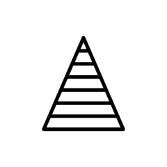Hierarchy pyramid icon vector illustration web design element