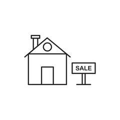 House for sale icon vector illustration web design element