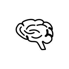Human brain icon vector illustration web design element