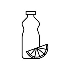 Juice bottle icon vector illustration web design element