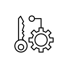 Key factor icon vector illustration web design element