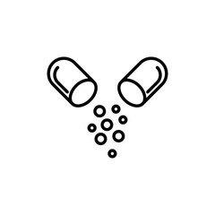 Pharmaceutical capsule icon vector illustration web design element