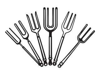 Tuning fork line art simple style