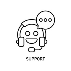 Icon a support, isolated against a clean background.