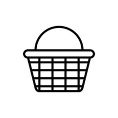 Shopping basket icon vector illustration web design element