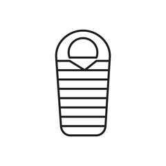 Sleeping bag icon vector illustration web design element
