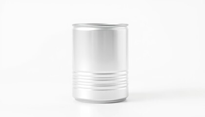Blank Aluminum Can on White Background