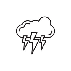 Thunderstorm icon vector illustration web design element
