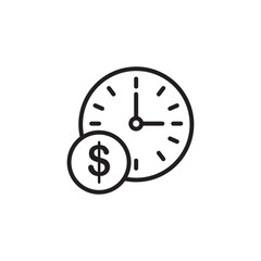 Time is money icon vector illustration web design element