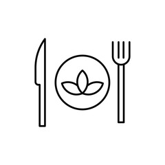 Vegetarian food icon vector illustration web design element