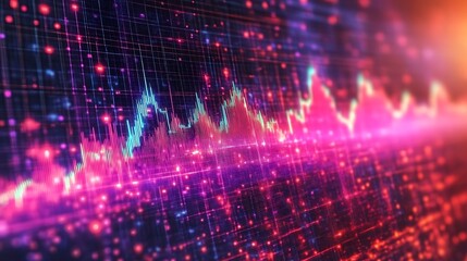 Obraz premium Stock Market Graph, Digital Display