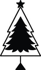 Obraz premium set of christmas trees