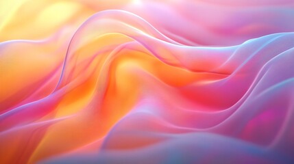Obraz premium curving visual loop animating over a colorful mist background
