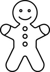 gingerbread man isolated on white