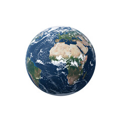 Fototapeta premium Realistic Earth View from Space – High Resolution Planet Earth PNG
