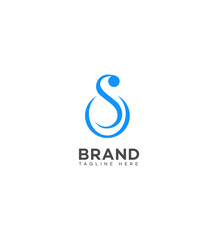 Obraz premium Abstract SO or OS Shaped Circle Logo Brand Identity Design
