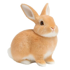 Obraz premium Realistic depiction of a charming plush bunny against a stark dark backdrop