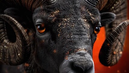 Witness the captivating allure of Aries, depicted with striking visuals that highlight its fiery spirit and dynamic characteristics